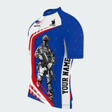 Men’s Personalized U.S. Veteran Proudly Served Soldier Cycling Jersey & Kit