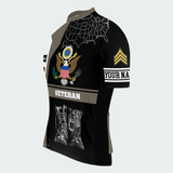 Men’s Personalized U.S. Army Veteran Map & Combat Boots Cycling Jersey