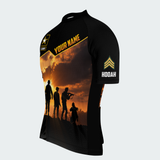 Men’s Personalized U.S. Army Veteran Sunset Soldier Silhouette Cycling Jersey & Kit