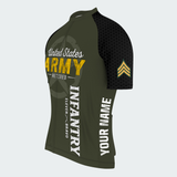 Men’s Personalized U.S. Army Retired Infantry Branch Cycling Jersey & Kit