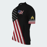 Men’s Personalized U.S. Army Veteran American Flag Cycling Jersey & Kit