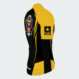 Men’s Personalized U.S. Army Veteran Eagle Seal Black & Gold Cycling Jersey & Kit