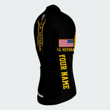 Men’s Personalized U.S. Veteran Proudly Served Gun Skull Cycling Jersey & Kit