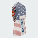 Men’s Personalized U.S. Marine Corps American Flag Cycling Jersey