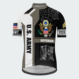 Men’s Personalized U.S. Army Veteran Map & Combat Boots Cycling Jersey