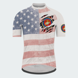 Men’s Personalized U.S. Marine Corps American Flag Cycling Jersey