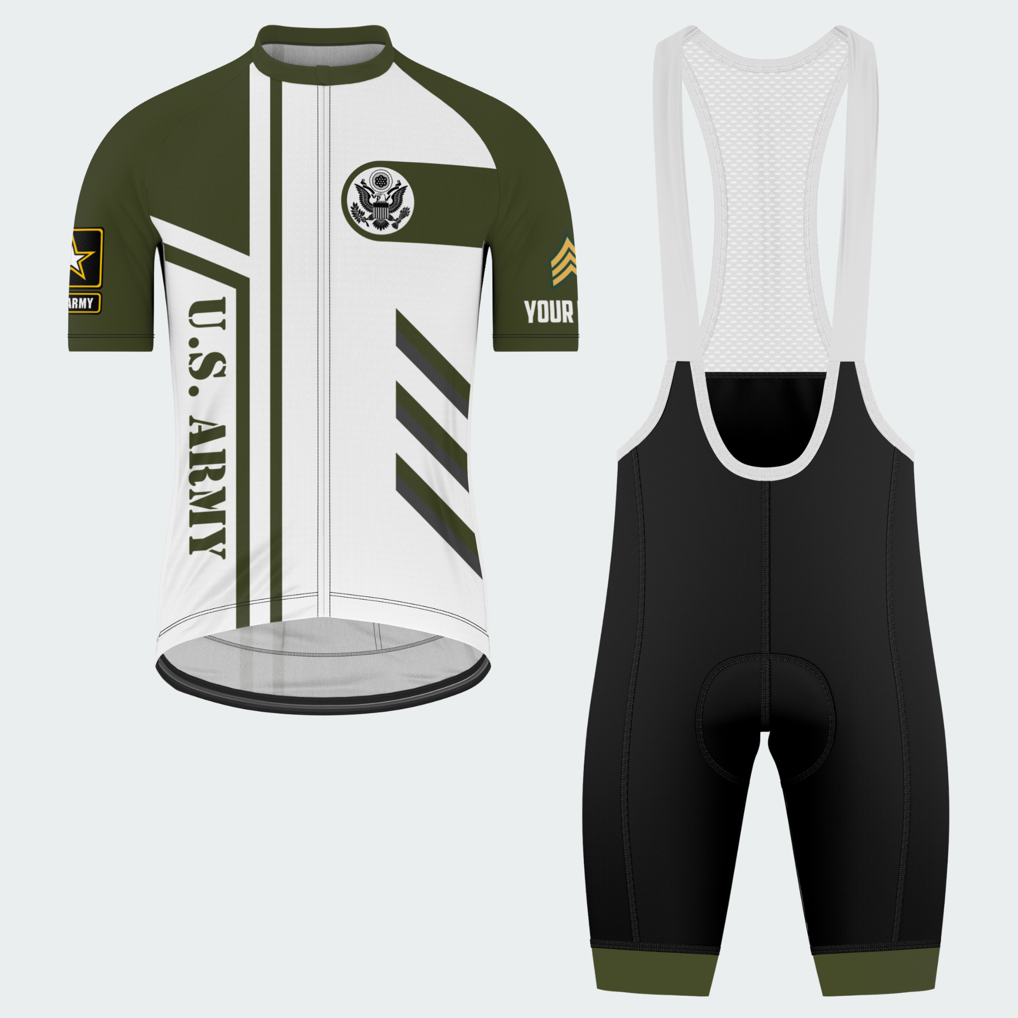 Men Personalized Army Service Tribute Cycling Jersey & Kit — image 8
