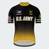 Men’s Personalized U.S. Army Veteran Black & Gold Star Cycling Jersey & Kit