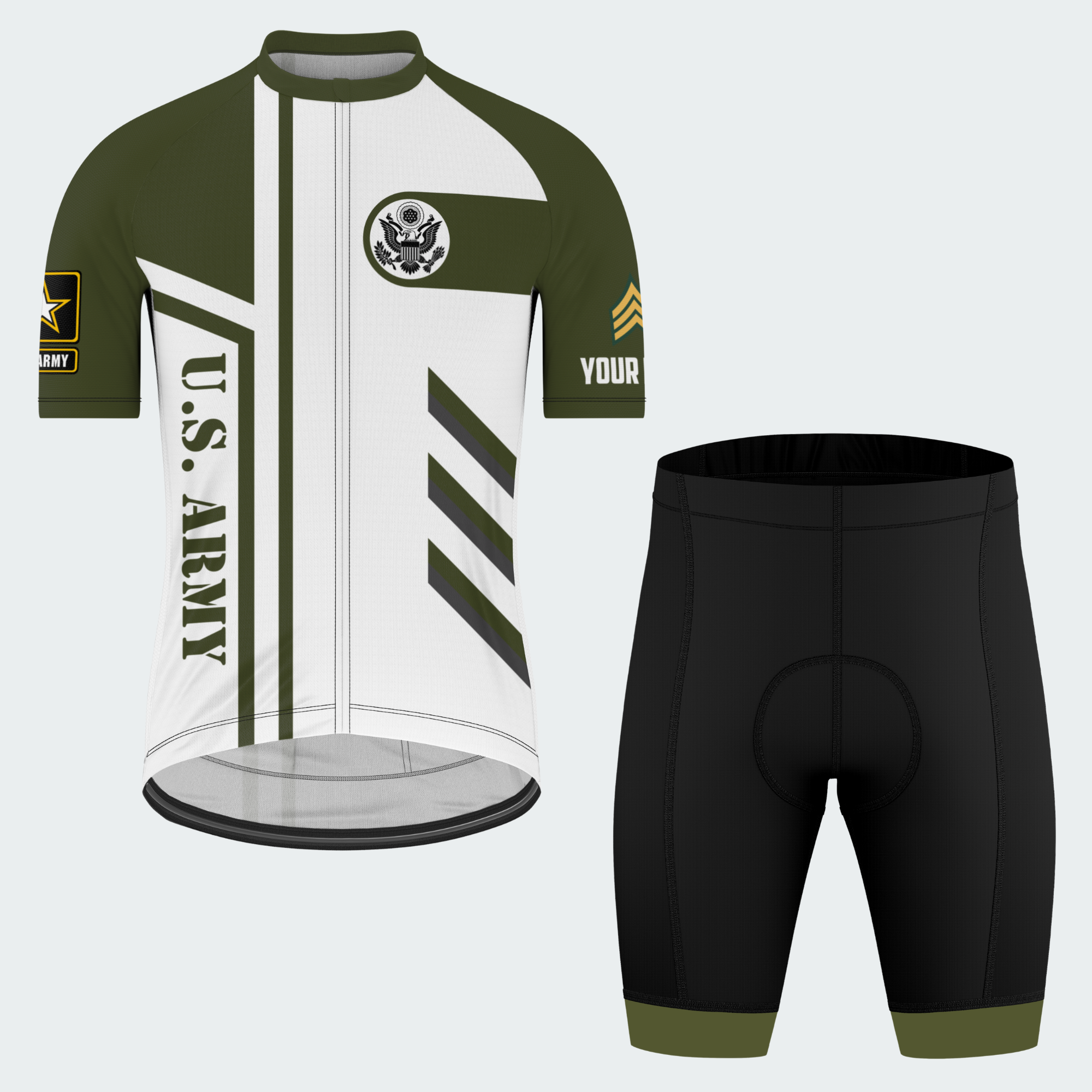 Men Personalized Army Service Tribute Cycling Jersey & Kit — image 9