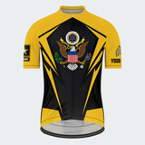 Men’s Personalized U.S. Army Veteran Eagle Seal Black & Gold Cycling Jersey & Kit
