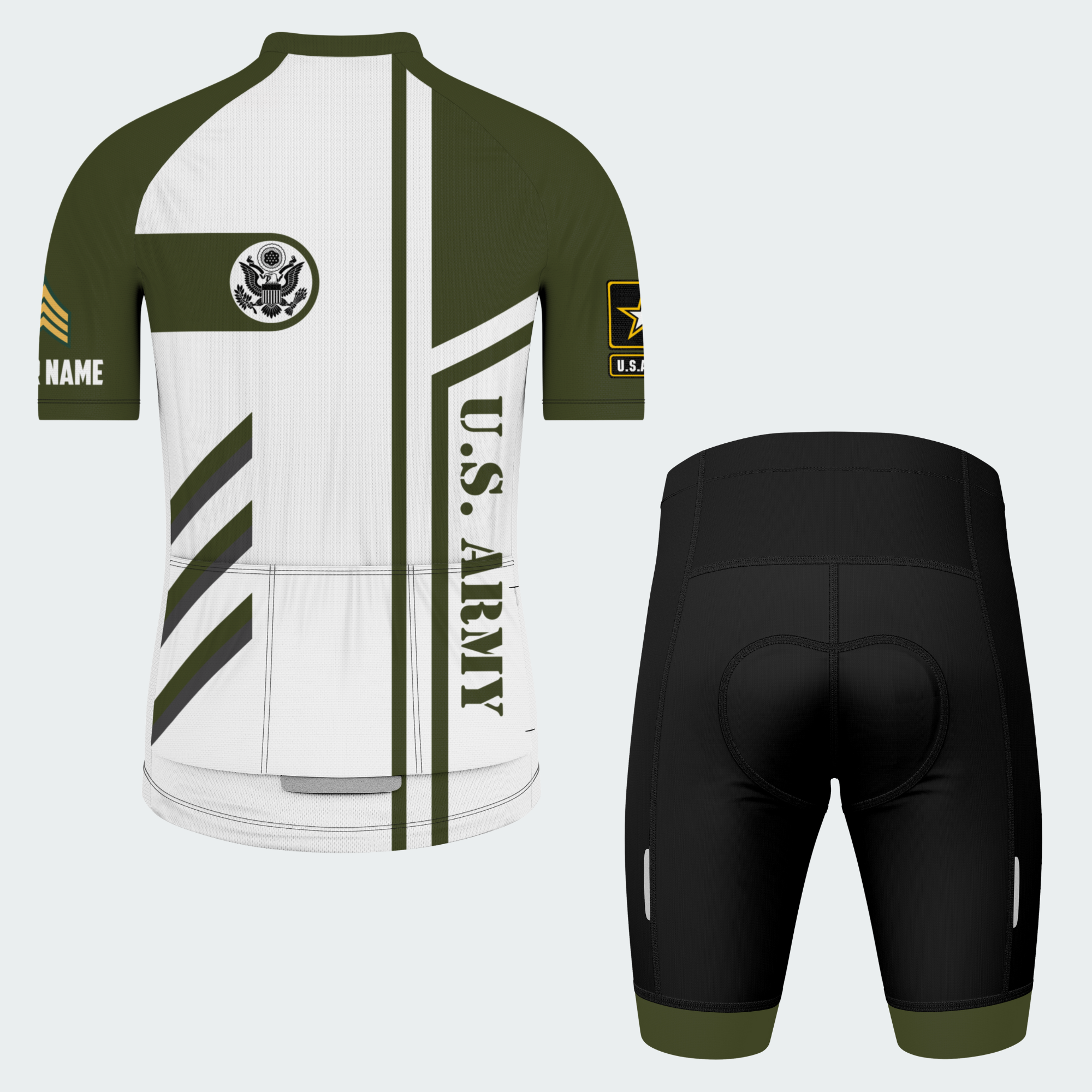 Men Personalized Army Service Tribute Cycling Jersey & Kit — image 12