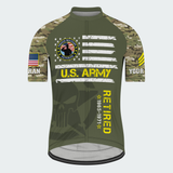 Men’s Personalized U.S. Army Retired Camo Veteran Cycling Jersey & Kit