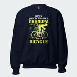 Men's Never Underestimate A Grandpa With A Bicycle Tops