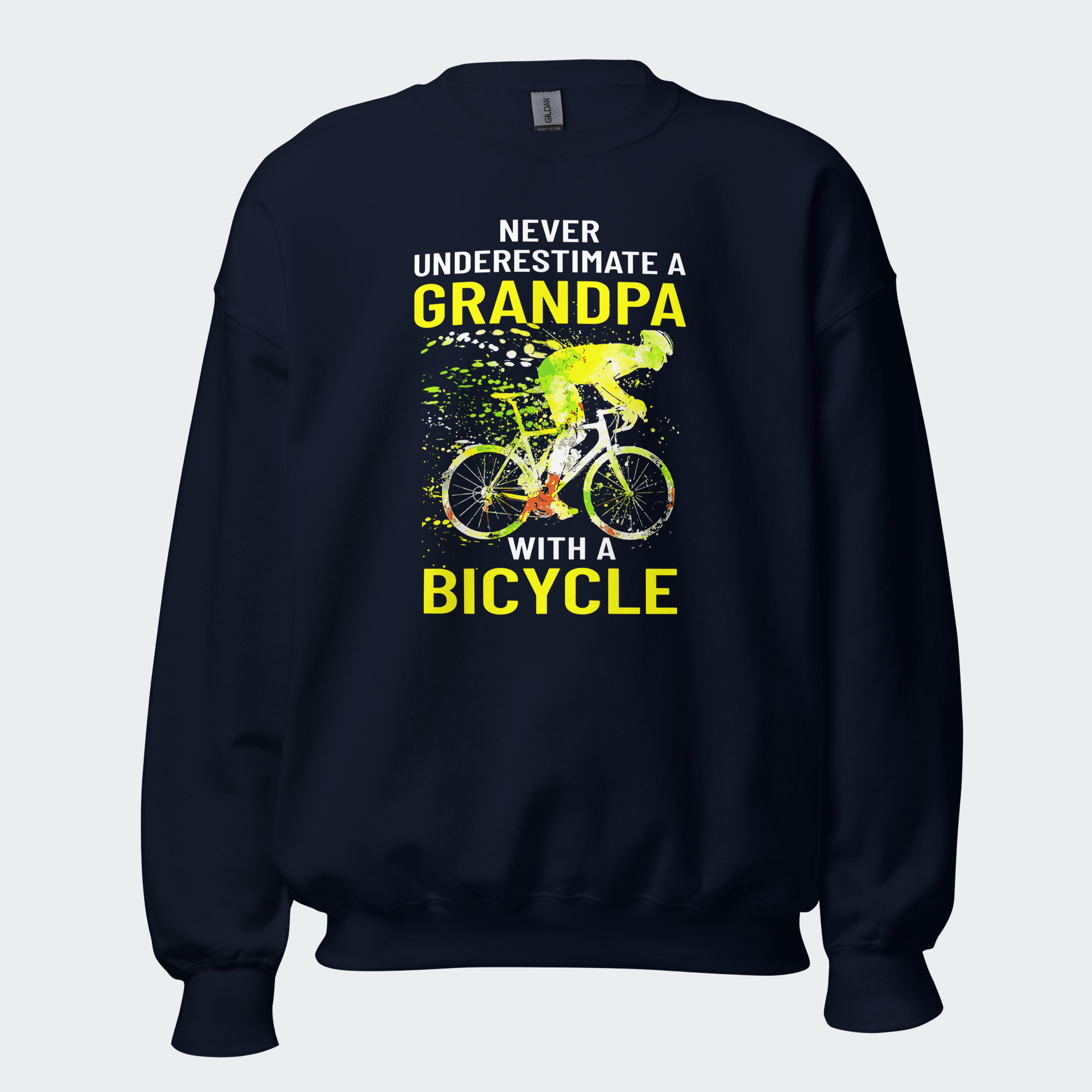Men's Never Underestimate A Grandpa With A Bicycle Tops