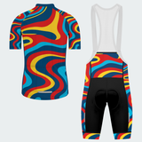 Men's Colorful Psychedelic Swirls Regular Fit Cycling Kit