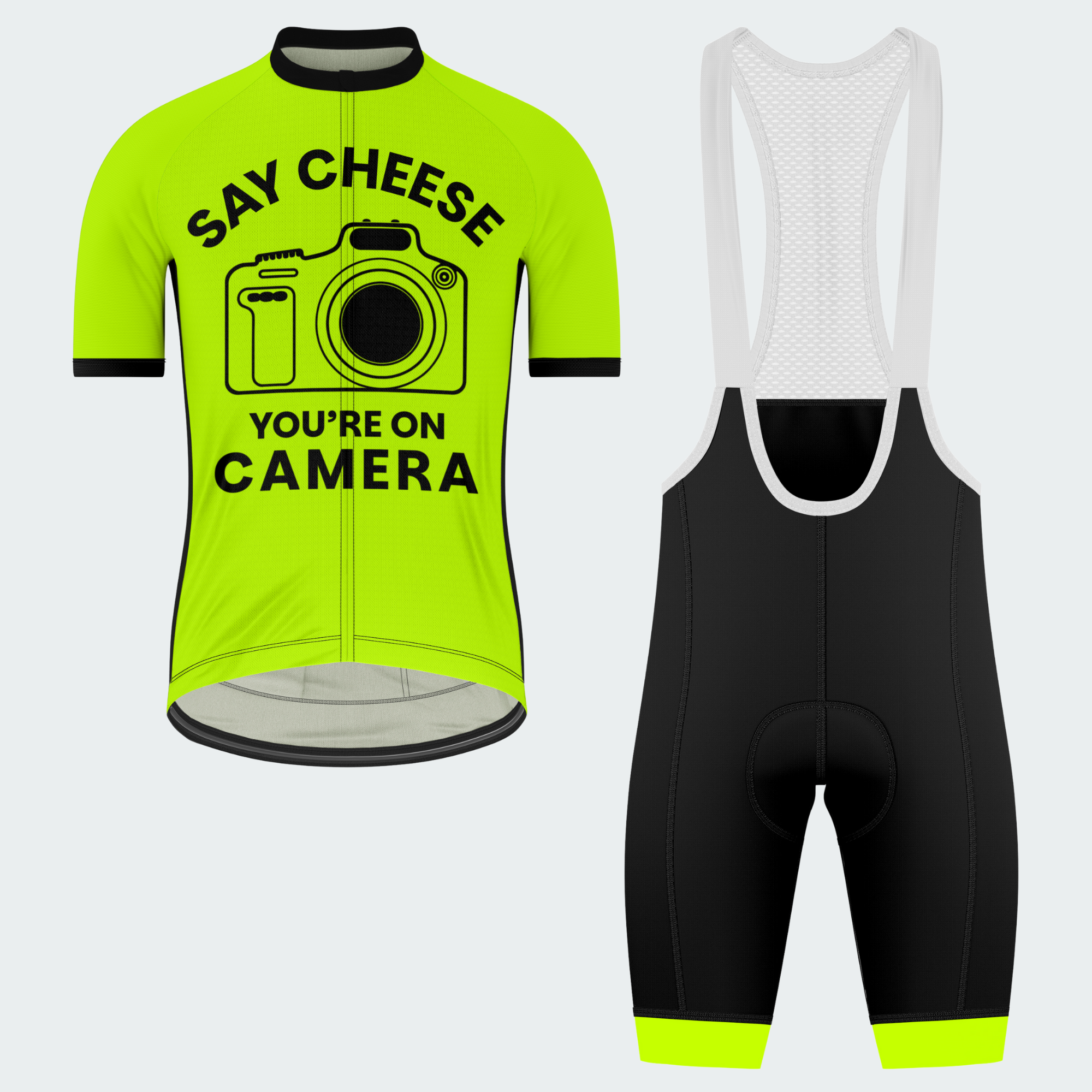 Men's Say Cheese You're On Camera Regular Fit Cycling Kit