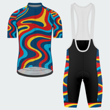 Men's Colorful Psychedelic Swirls Regular Fit Cycling Kit