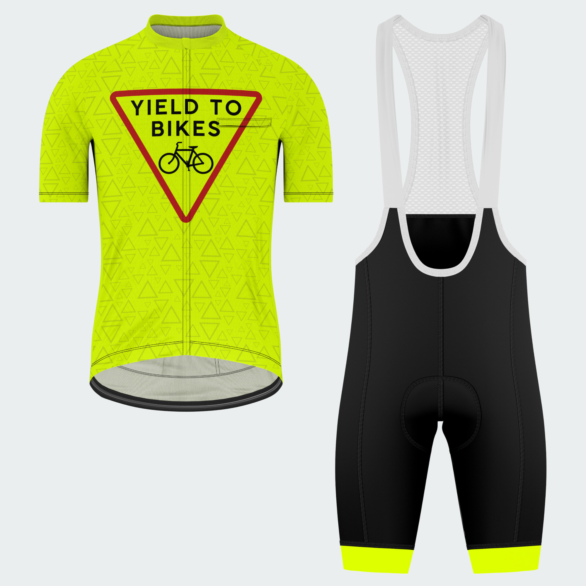 Men's Yield To Bikes Regular Fit Hi-Vis Cycling Kit