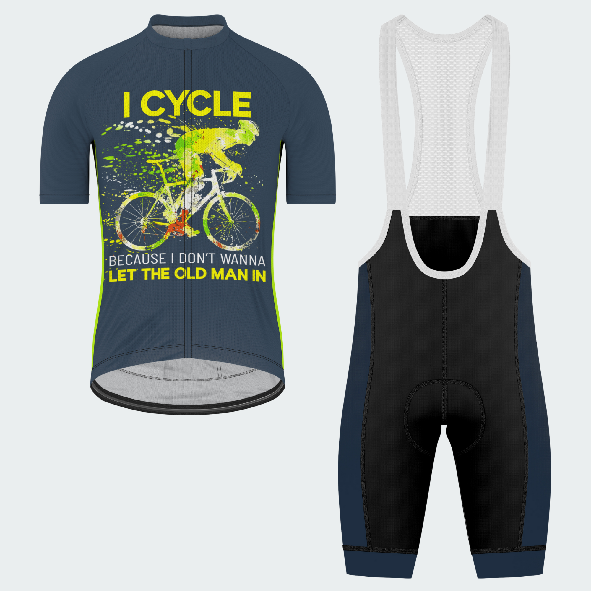 Men's I Don't Wanna Let The Old Man In Regular Fit Cycling Kit