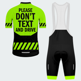 Men's Don't Text And Drive Regular Fit Cycling Kit