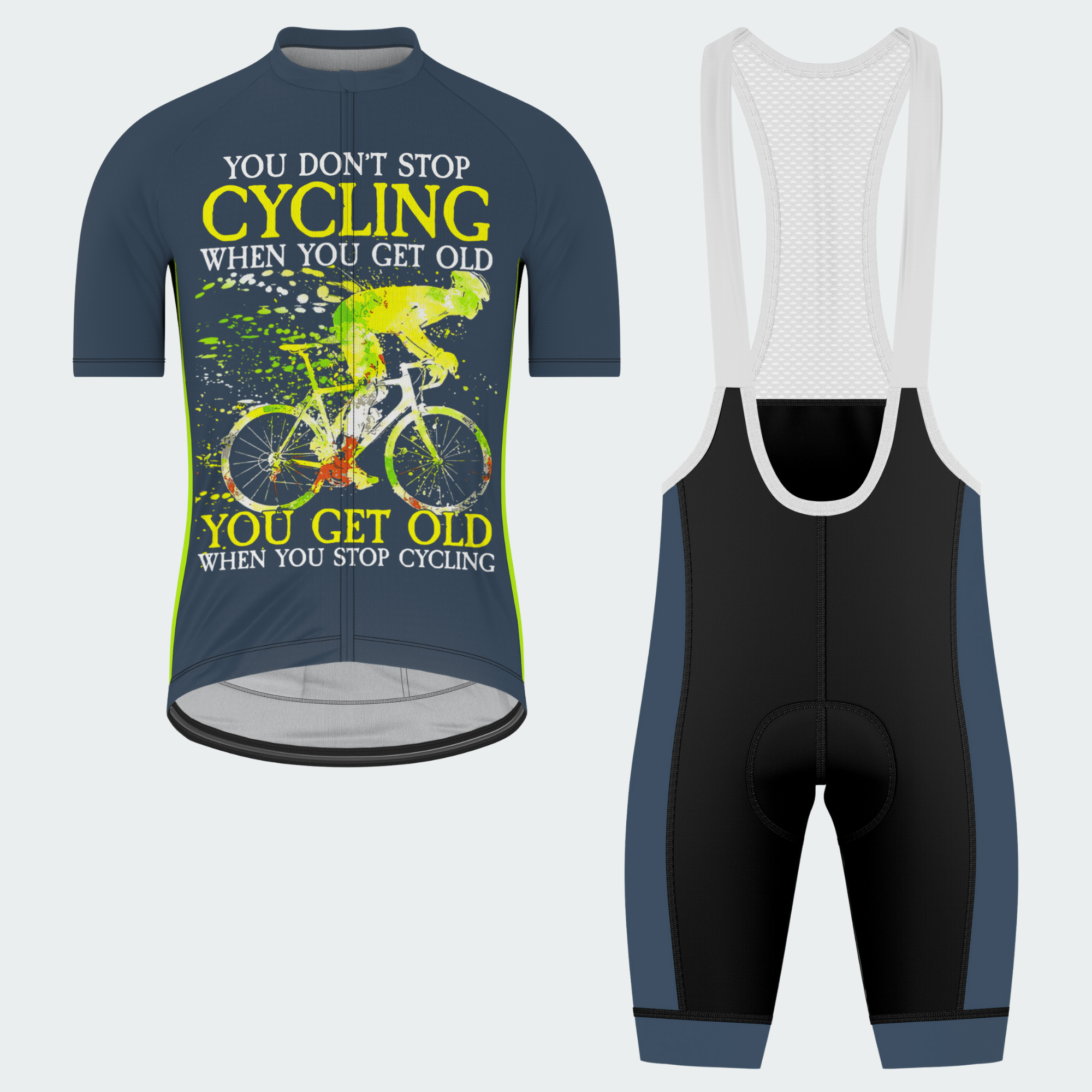 Men's You Get Old When You Stop Cycling Regular Fit Cycling Kit