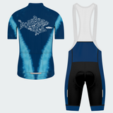 Men's Tie Dye Bicycle Fish Eats The Car Regular Fit Cycling Kit