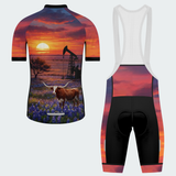 Men's Sunset Texas State Regular Fit Cycling Kit