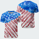 Men's Tie Dye Patriotic American Flag TeeCra