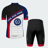 Men’s Personalized Lone Star State Seal Regular Fit Cycling Jersey & Kit