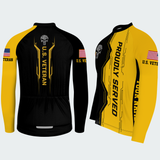 Men’s Personalized U.S. Veteran Proudly Served Gun Skull Cycling Jersey & Kit