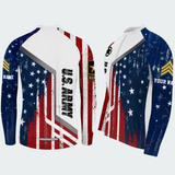 Men’s Personalized U.S. Army Patriotic Flag Cycling Jersey & Kit