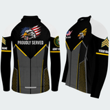 Men’s Personalized U.S. Army Veteran Proudly Served Eagle Cycling Jersey & Kit