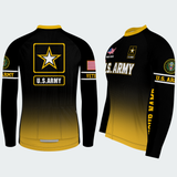 Men’s Personalized U.S. Army Veteran Black & Gold Star Cycling Jersey & Kit