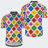Men's Pixel Art Patchwork Regular Fit Cycling Kit