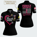 Women’s Personalized Army Female Veteran With Three Sides Cycling Jersey & Kit