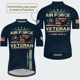 Men’s Air Force Veteran Proudly Served Cycling Jersey & Kit