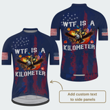 Men’s WTF Is a Kilometer Funny Patriotic Cycling Jersey & Kit