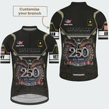 Men’s Personalized Proudly Served Veteran 250th Anniversary Cycling Jersey & Kit
