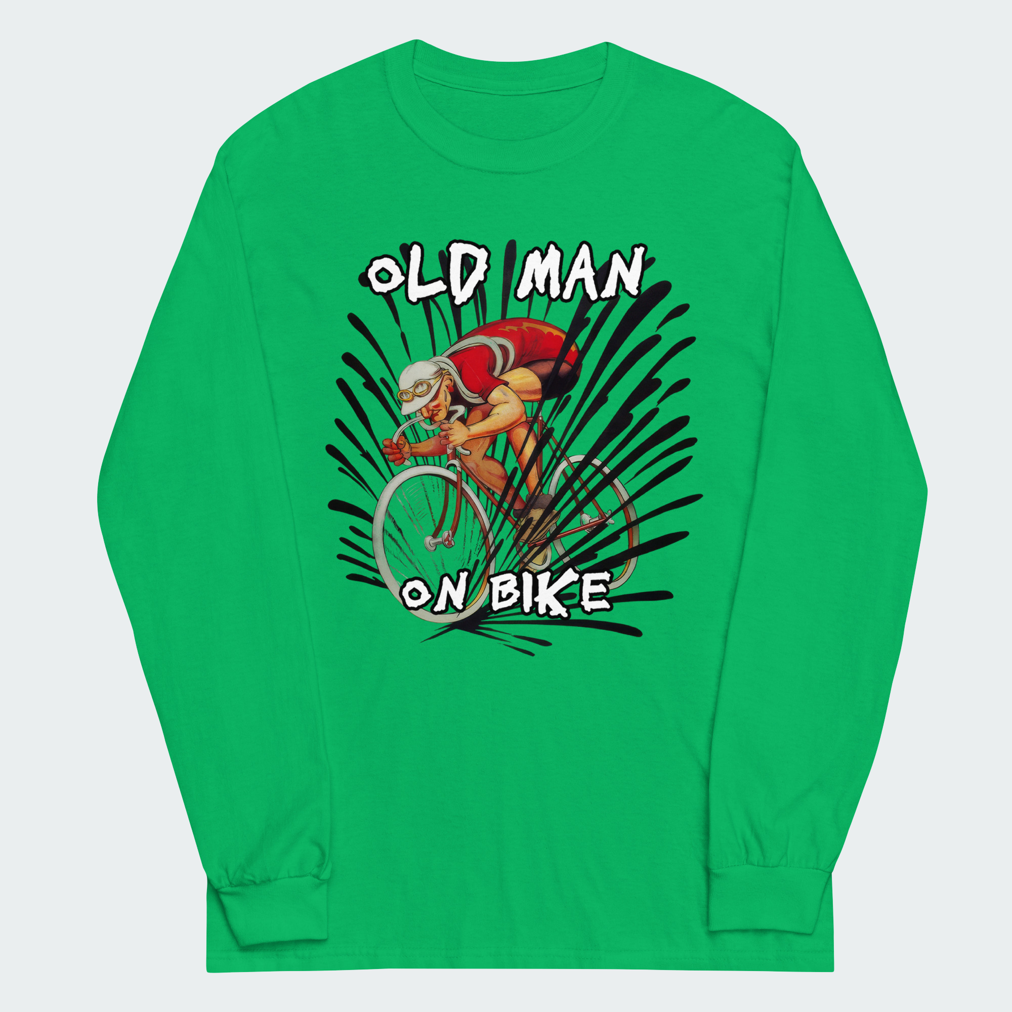 Men's Old Man On Bike Cycling Tops