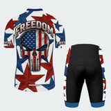 Men’s Freedom Skull USA Flag Regular Fit Cycling Kit