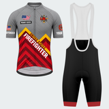 Men Personalized United States Firefighter Emblem Cycling Jersey & Kit — short sleeve bib shorts kit — featured image