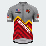 Men Personalized United States Firefighter Emblem Cycling Jersey & Kit — short sleeve jersey — image 02