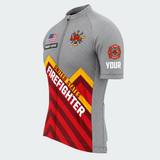 Men Personalized United States Firefighter Emblem Cycling Jersey & Kit — short sleeve jersey — image 04