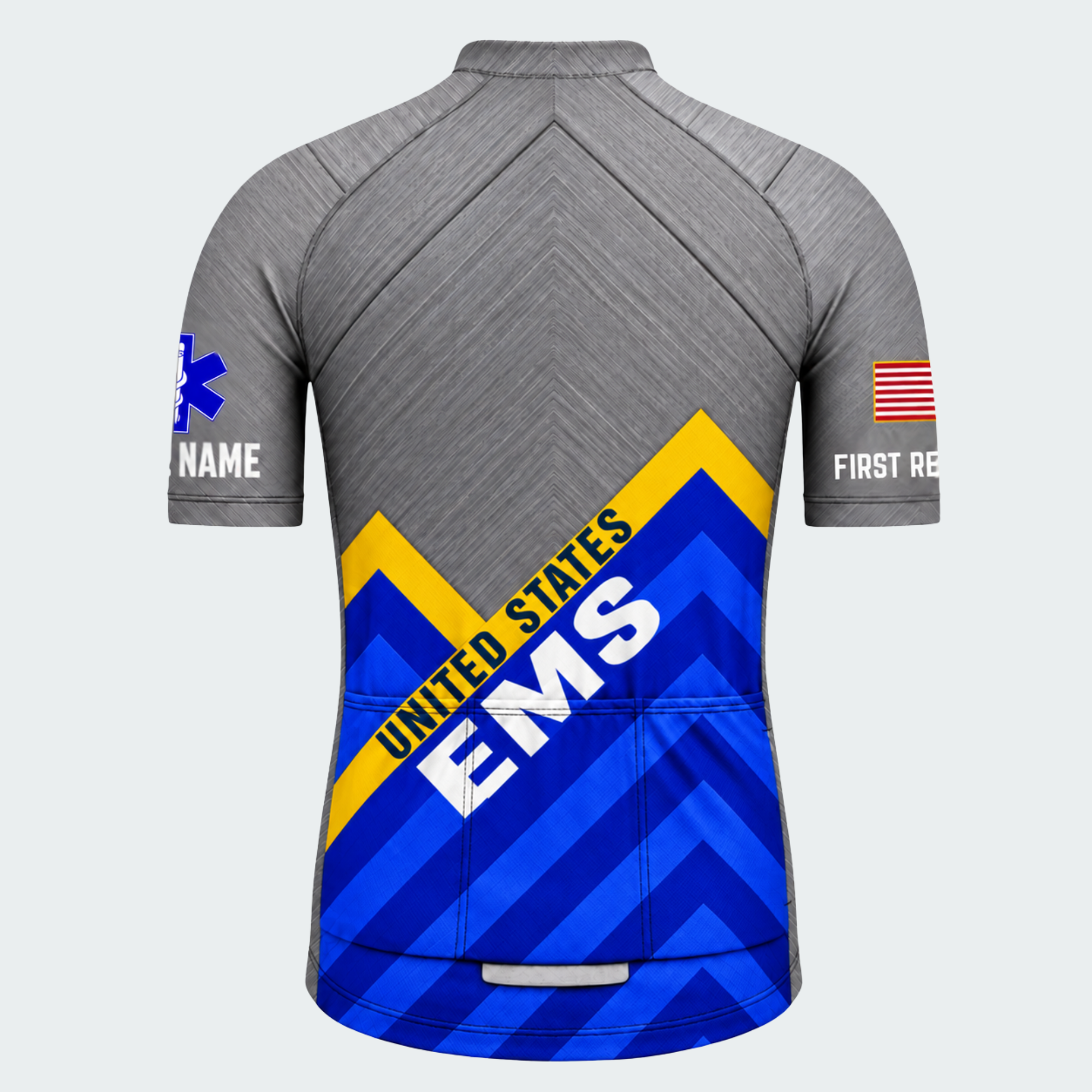 Men Personalized United States EMS Responder Cycling Jersey & Kit — short sleeve jersey — image 03