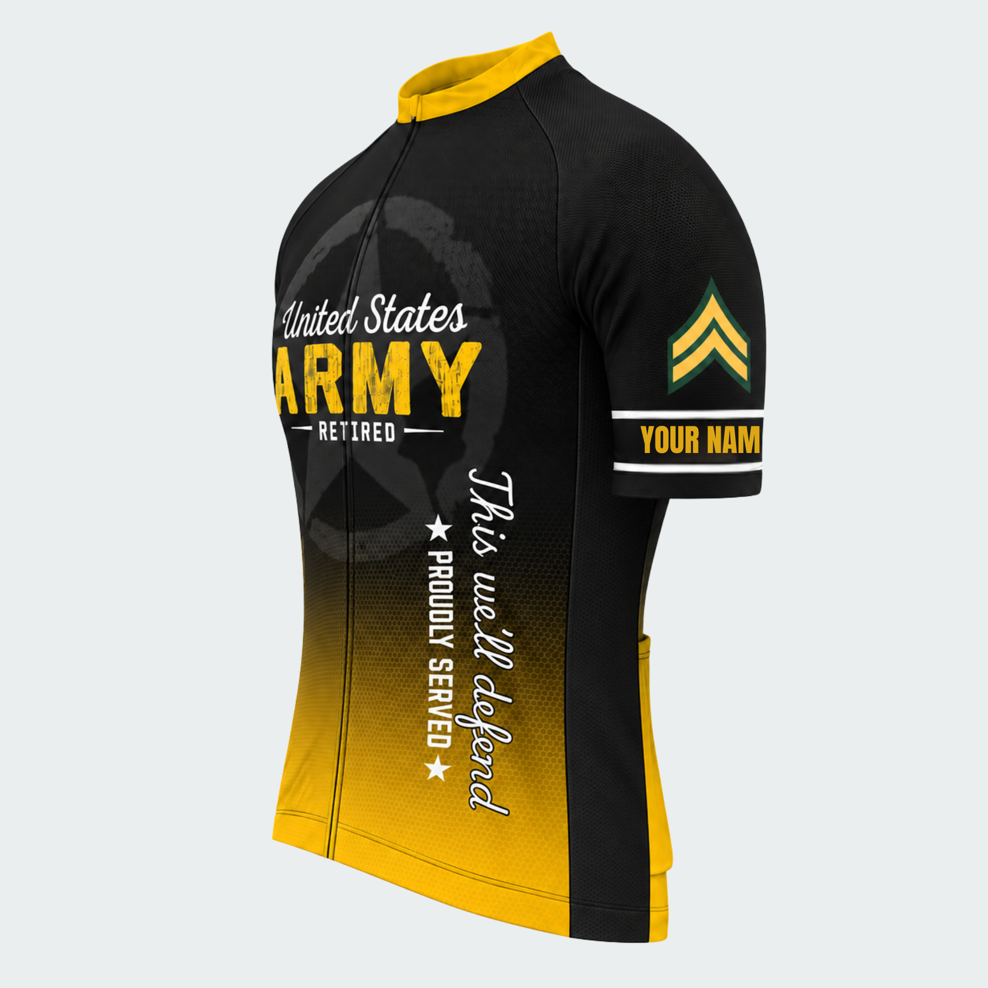 Men's Personalized United States Army Retired Cycling Jersey & Kit — short sleeve jersey — image 04