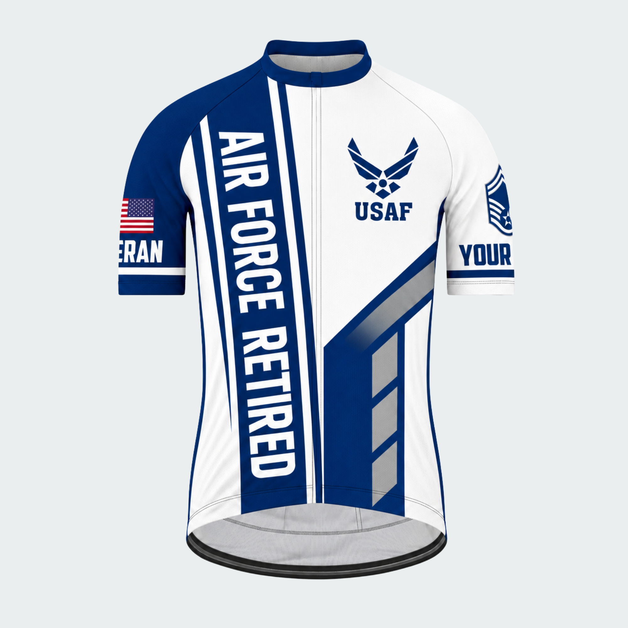 Men's Personalized United States Air Force Retired Cycling Jersey & Kit — short sleeve jersey — image 02