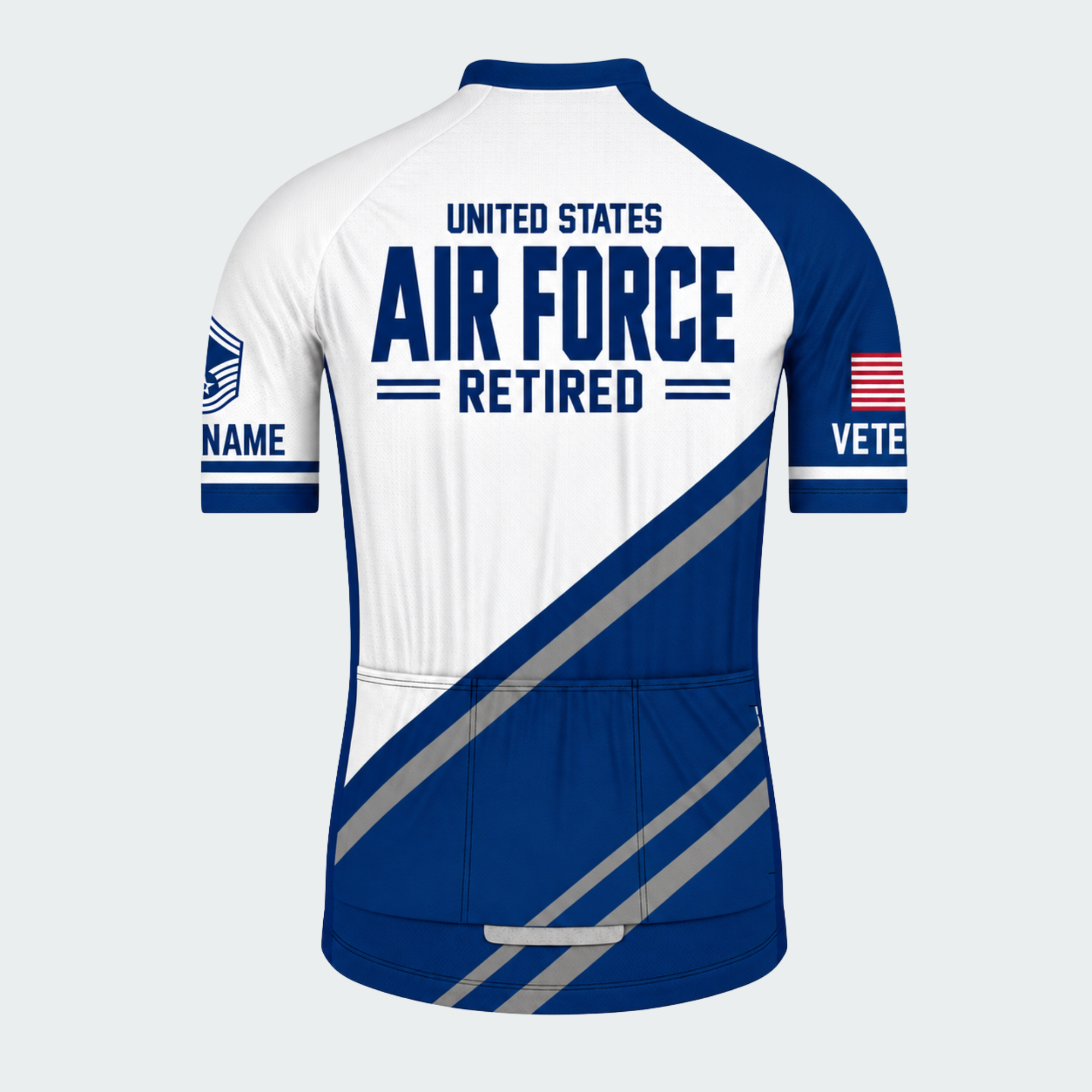 Men's Personalized United States Air Force Retired Cycling Jersey & Kit — short sleeve jersey — image 03