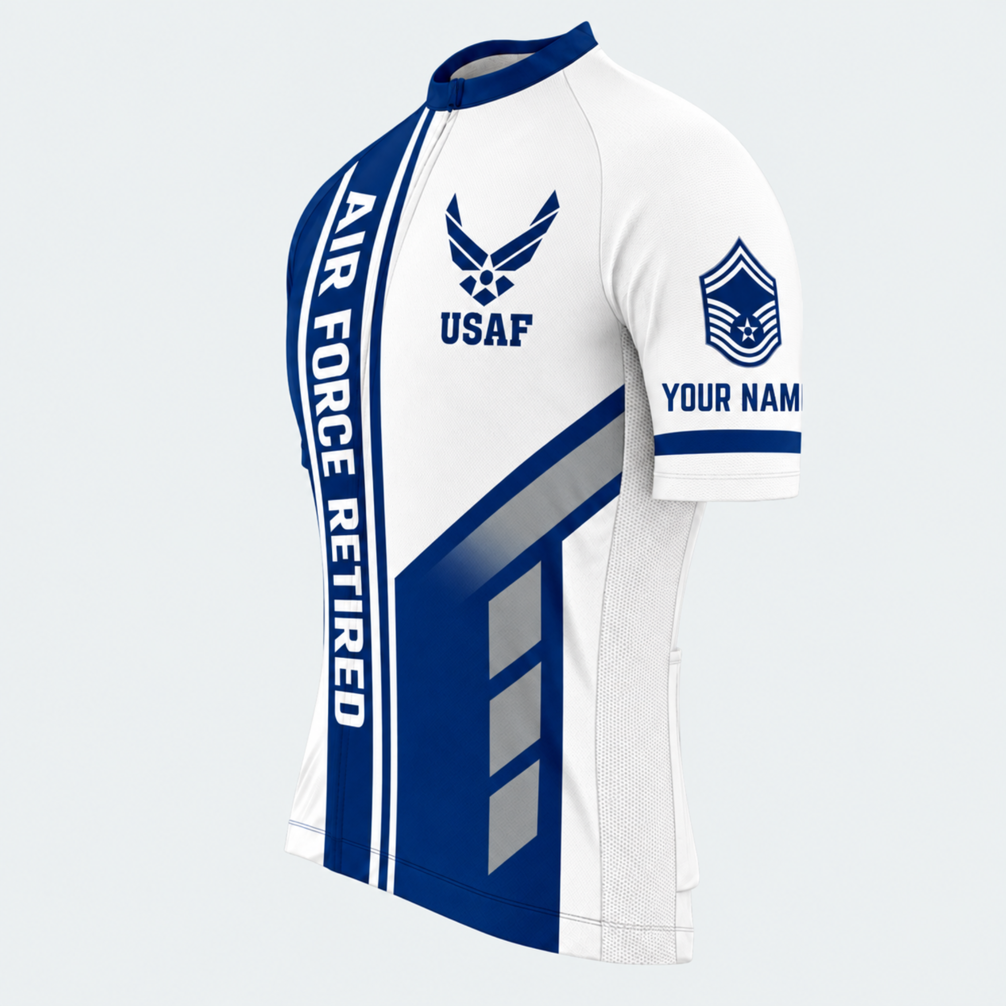 Men's Personalized United States Air Force Retired Cycling Jersey & Kit — short sleeve jersey — image 04