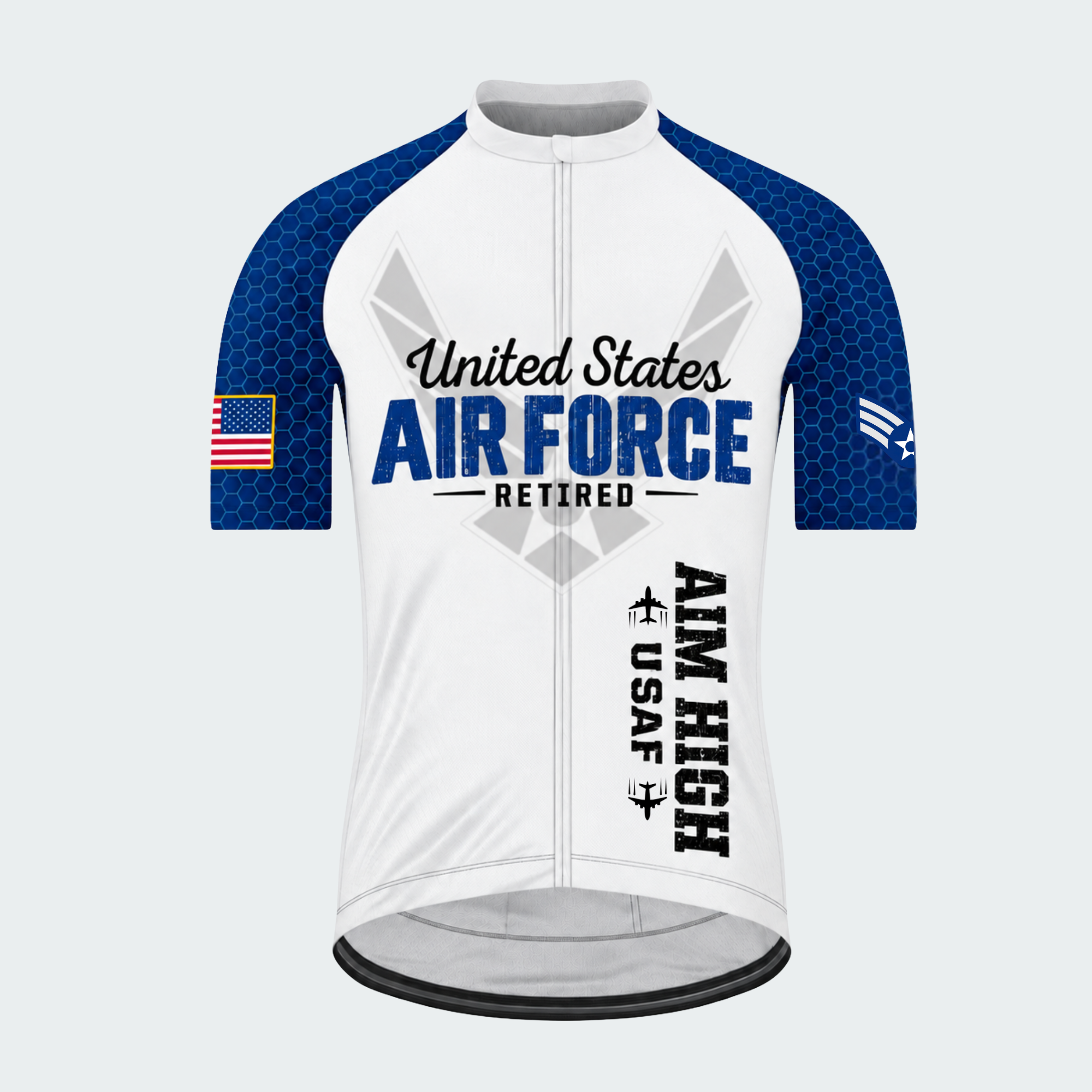 Men's Personalized U.S. Air Force Retired Crew Cycling Jersey & Kit — short sleeve jersey — image 02