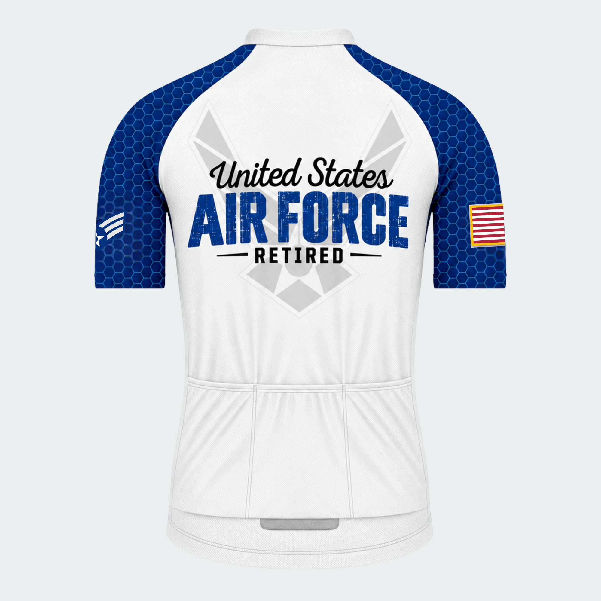 Men's Personalized U.S. Air Force Retired Crew Cycling Jersey & Kit — short sleeve jersey — image 03